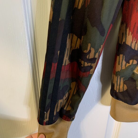 EUC Pharrell Williams Adidas Originals Camouflage Jacket - Red, Green, Tan - Picture 4 of 9
